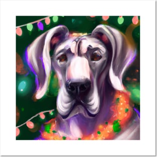Cute Great Dane Drawing Posters and Art